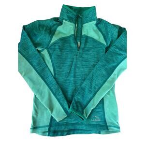 LLBEAN Teal Quarter Zip Shirt size 6-7